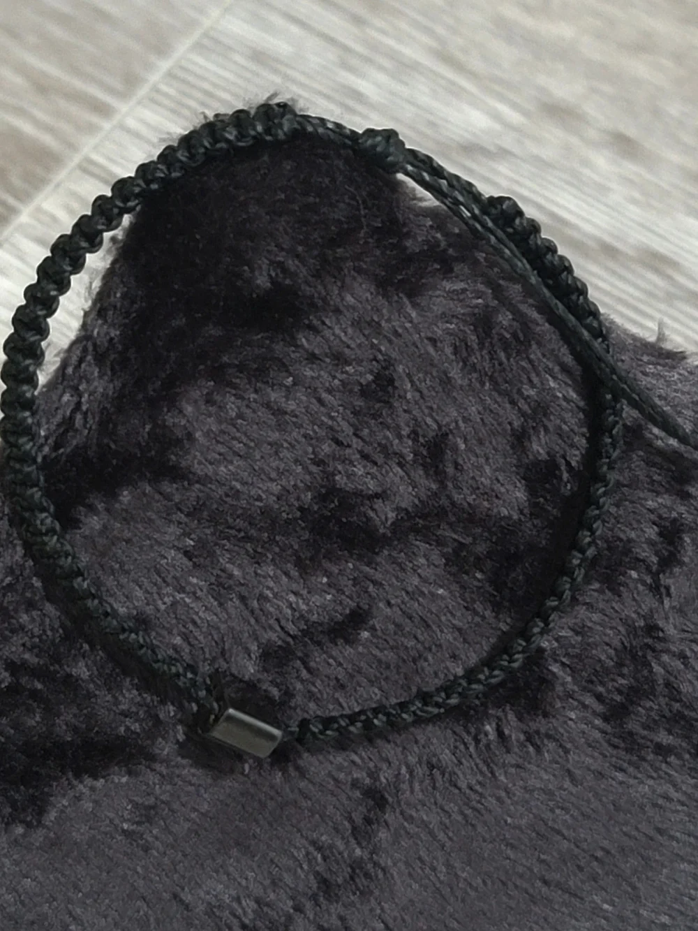 Handmade Black Braided Cord Bracelet